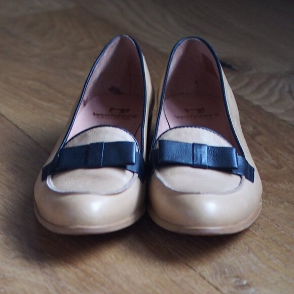 Wonders | Leather Loafers w Black Bows - Picture 5 of 10